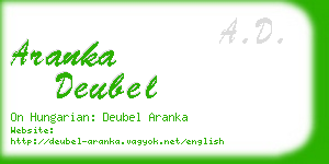 aranka deubel business card